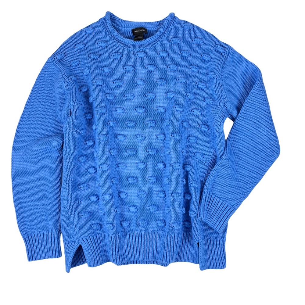 Sara Campbell Cotton Knit Sweater -  Size Large